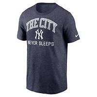 Nike Heather New York Yankees The City Never Sleeps Tri-Blend T-Shirt