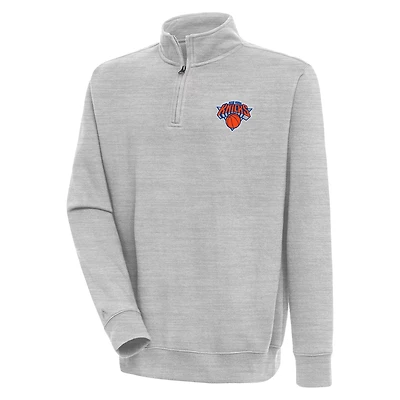 Antigua New York Knicks Victory Quarter-Zip Pullover Top