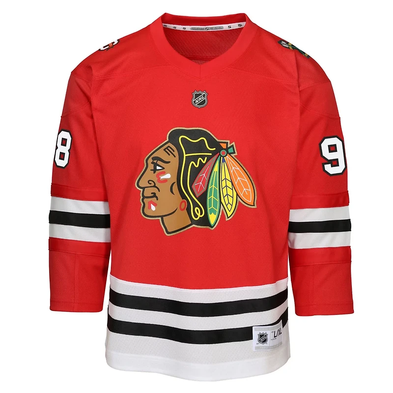 Youth Outerstuff Connor Bedard Chicago Blackhawks Anniversary Centennial Replica Player Jersey