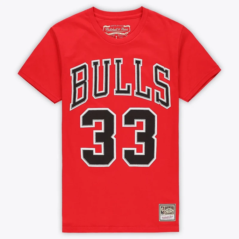Unisex Mitchell Ness Scottie Pippen Chicago Bulls Hardwood Classics Name Number T-Shirt