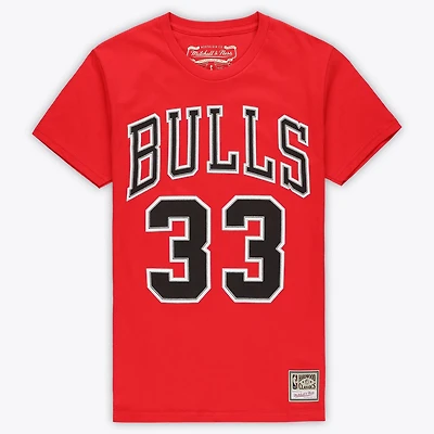 Unisex Mitchell Ness Scottie Pippen Chicago Bulls Hardwood Classics Name Number T-Shirt