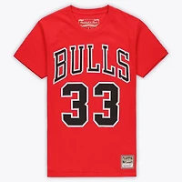 Unisex Mitchell  Ness Scottie Pippen Chicago Bulls Hardwood Classics Name Number T-Shirt