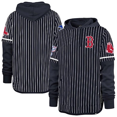 '47 Boston Red Sox Pinstripe Double Header Pullover Hoodie
