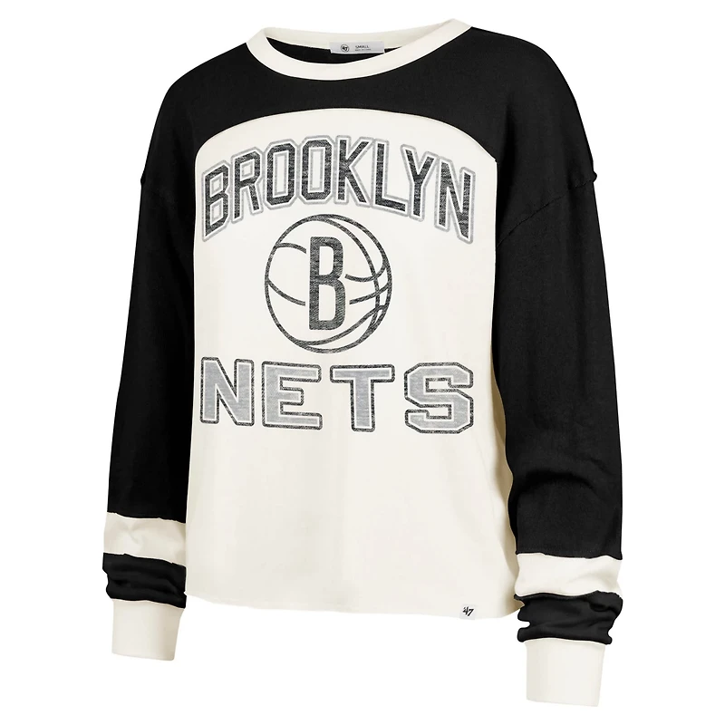 '47 Brooklyn Nets Curve Raglan Long Sleeve T-Shirt