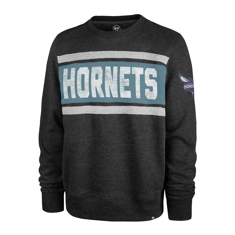 '47 Heather Charlotte Hornets Tribeca Emerson Pullover Sweatshirt