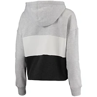 '47 Heathered /Heathered Brooklyn Nets Lizzy Cutoff Pullover Hoodie