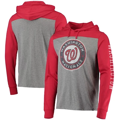 '47 Heathered Gray/ Washington Nationals Franklin Wooster Pullover Hoodie
