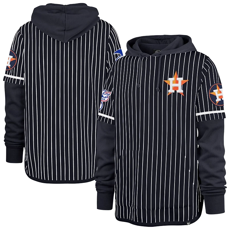 '47 Houston Astros Pinstripe Double Header Pullover Hoodie