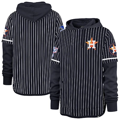 '47 Houston Astros Pinstripe Double Header Pullover Hoodie
