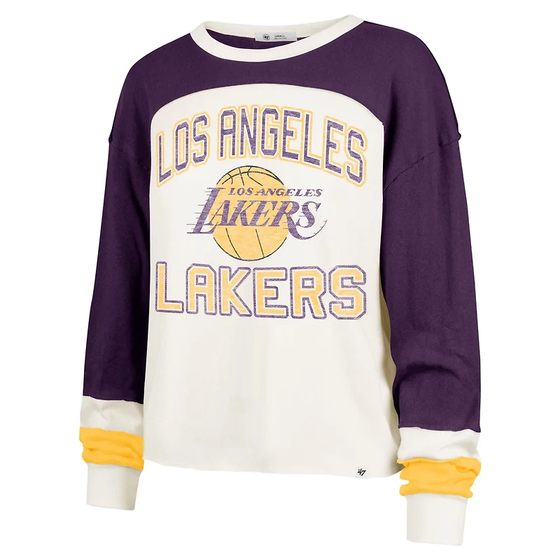 '47 Los Angeles Lakers Curve Raglan Long Sleeve T-Shirt