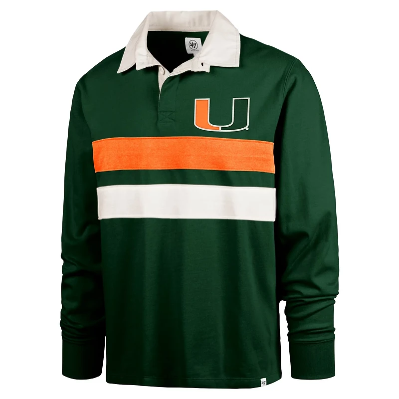 '47 Miami Hurricanes Clubhouse Knox Thames Long Sleeve Rugby Polo