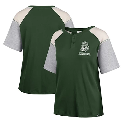 '47 Michigan State Spartans Underline Harvey Colorblock Raglan Henley T-Shirt