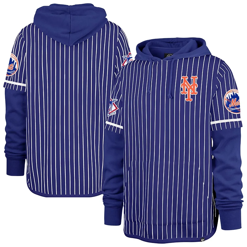 '47 New York Mets Pinstripe Double Header Pullover Hoodie
