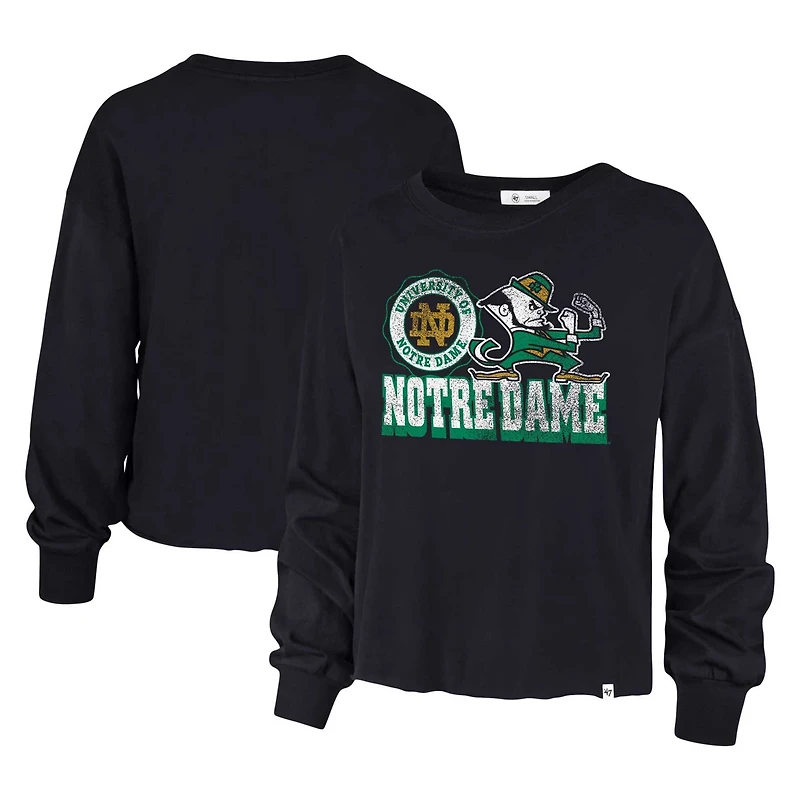 '47 Notre Dame Fighting Irish Bottom Line Parkway Long Sleeve High Waist T-Shirt