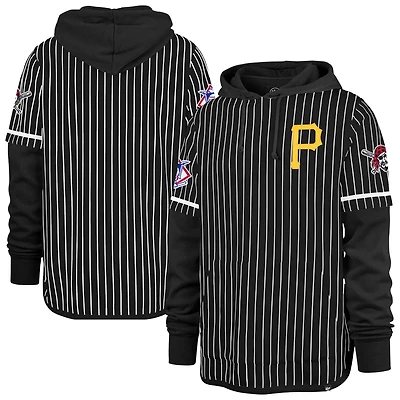 '47 Pittsburgh Pirates Pinstripe Double Header Pullover Hoodie