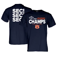 84 Auburn Tigers 2024 SEC Basketball Conference Tournament Champions Locker Room T-Shirt