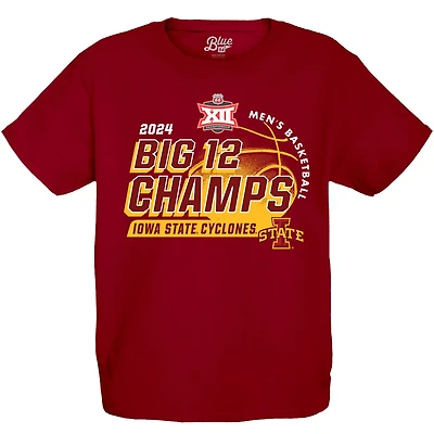 84 Iowa State Cyclones 2024 Big 12 Men's Basketball Conference Tournament Champions Locker Room T-Shirt