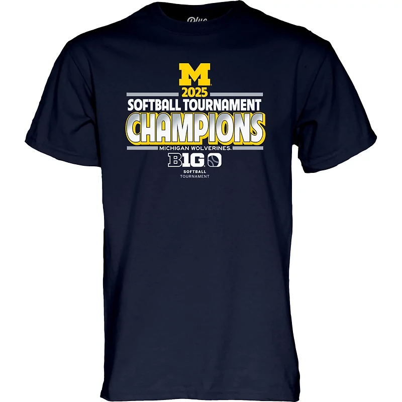 84 Michigan Wolverines 2025 Big Ten Softball Conference Tournament Champions Locker Room T-Shirt