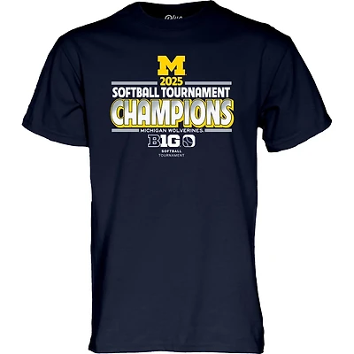 84 Michigan Wolverines 2025 Big Ten Softball Conference Tournament Champions Locker Room T-Shirt
