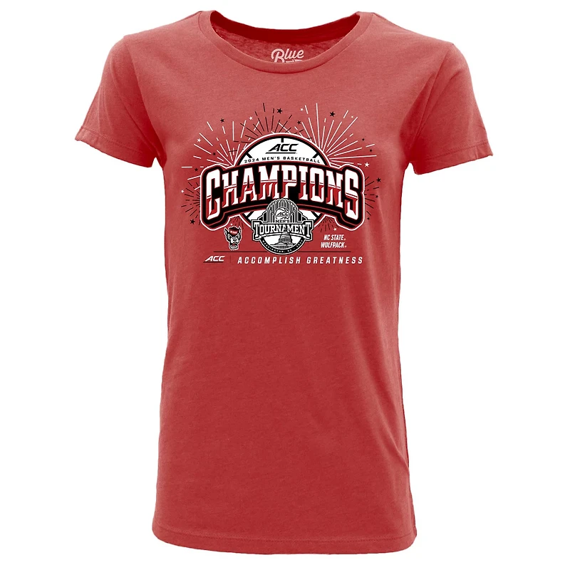84 NC State Wolfpack 2024 ACC Men's Basketball Conference Tournament Champions Locker Room T-Shirt