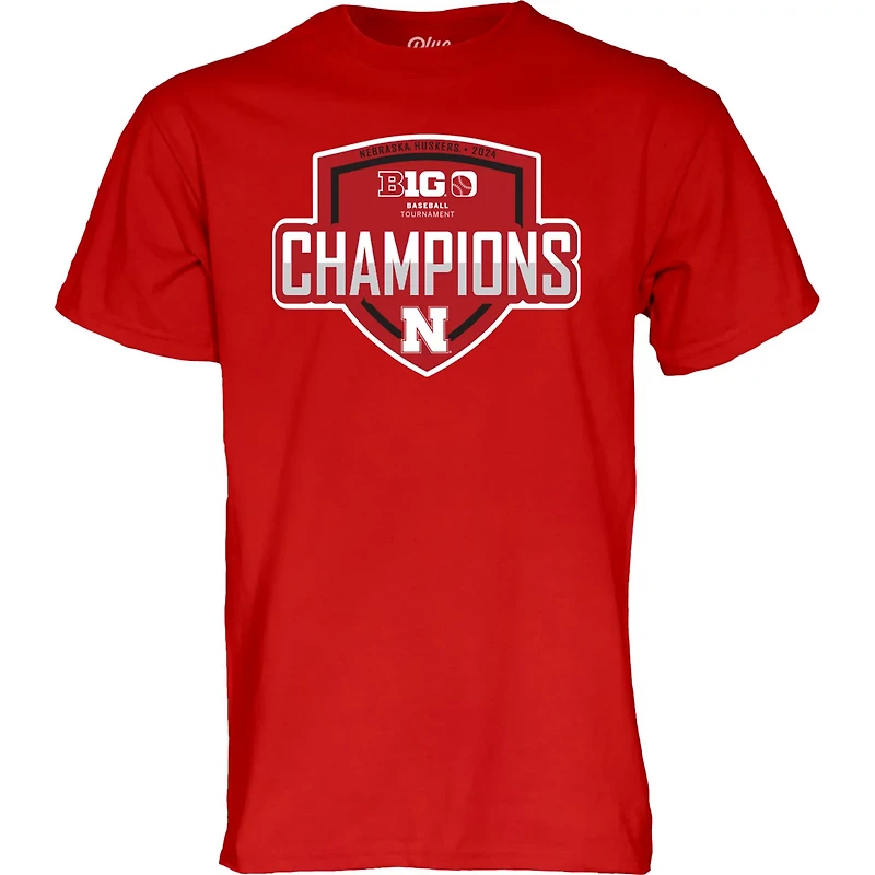 84 Nebraska Huskers 2024 Big 10 Baseball Conference Tournament Champions Locker Room T-Shirt