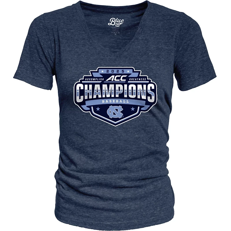 84 North Carolina Tar Heels 2025 ACC Baseball Conference Tournament Champions Locker Room V-Neck T-Shirt