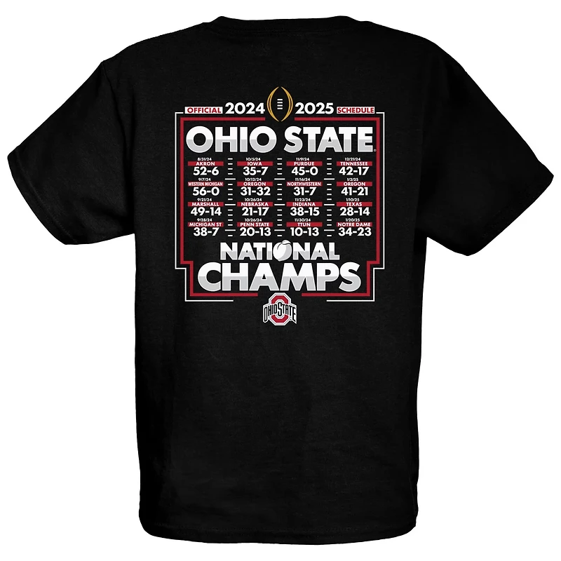84 Ohio State Buckeyes College Football Playoff 2024 National Champions Schedule T-Shirt