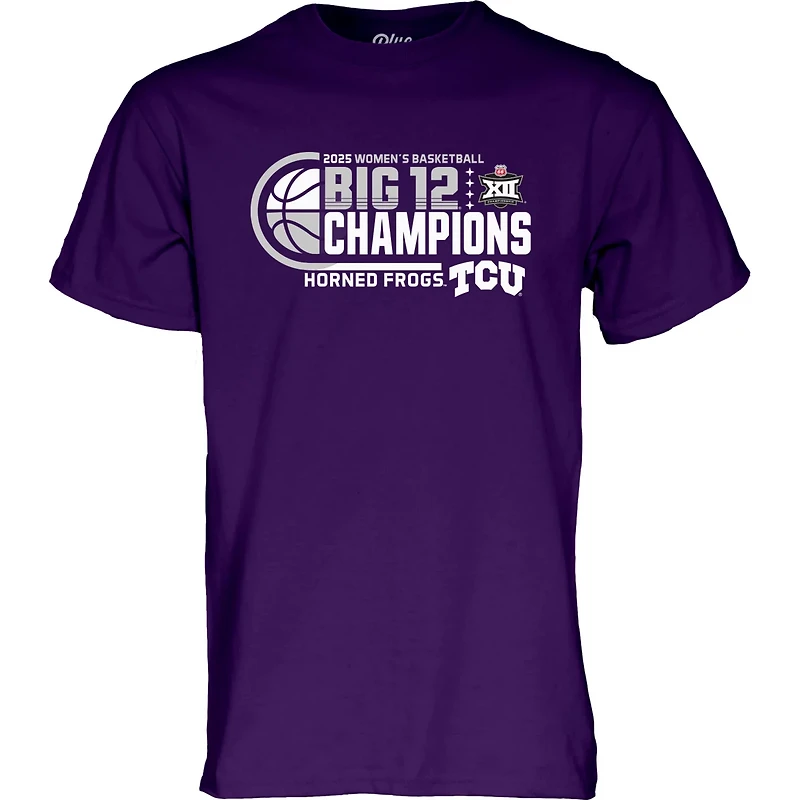 84 TCU Horned Frogs 2025 Big 12 Wo Basketball Conference Tournament Champions Locker Room T-Shirt