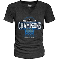 84 UCLA Bruins 2025 Big Ten Basketball Conference Tournament Champions Locker Room Tri-Blend V-Neck T-Shirt