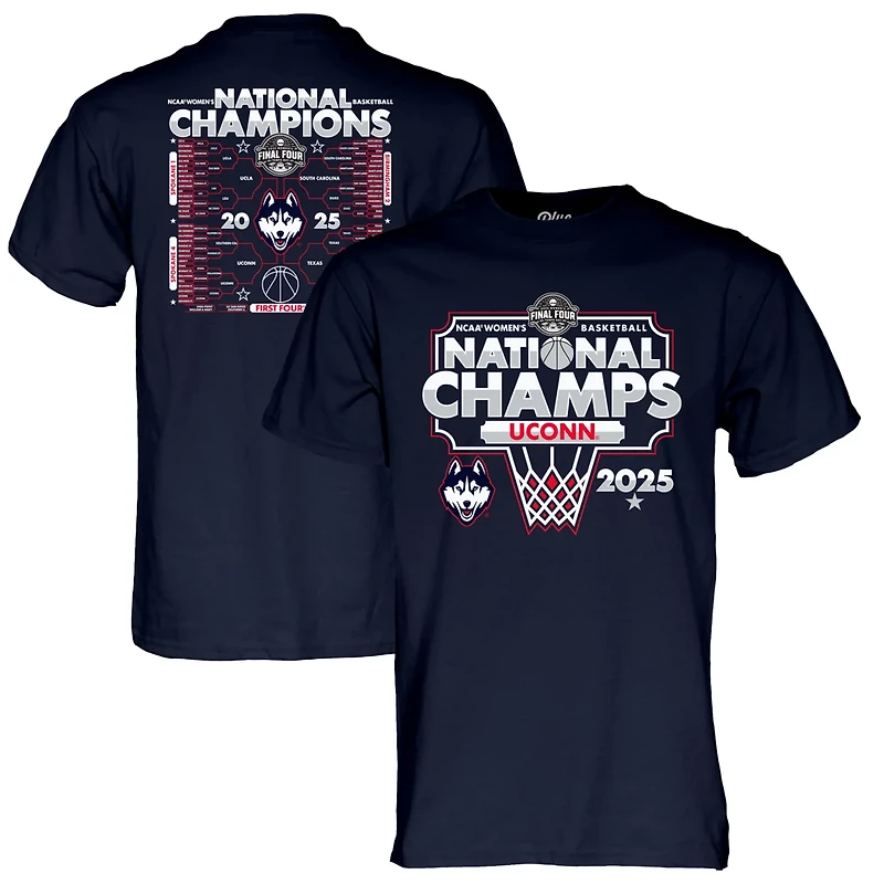 84 UConn Huskies 2025 NCAA Wo Basketball National Champions Bracket T-Shirt