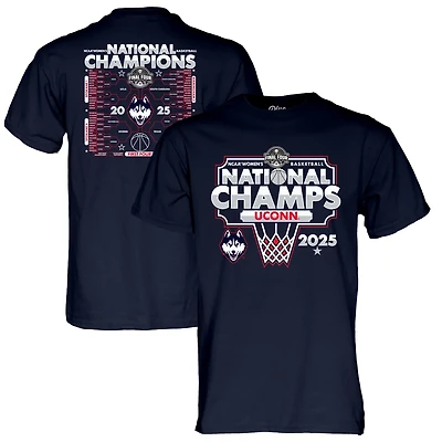 84 UConn Huskies 2025 NCAA Wo Basketball National Champions Bracket T-Shirt