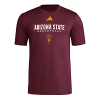 adidas Arizona State Sun Devils Locker On-Court The Fade Pregame AEROREADY T-Shirt