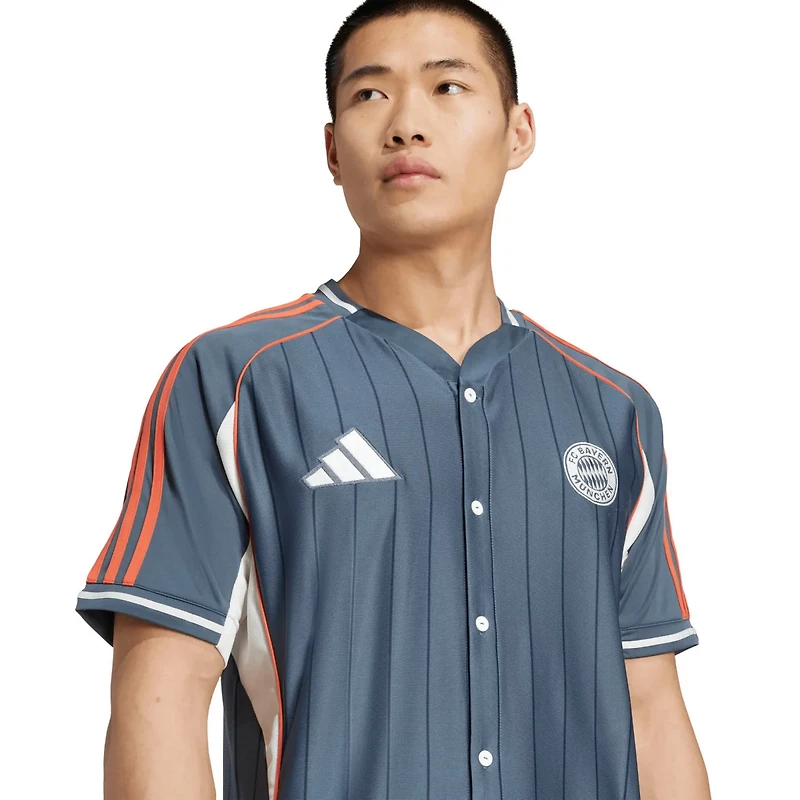 adidas Bayern Munich US Pack Full-Button Baseball Jersey