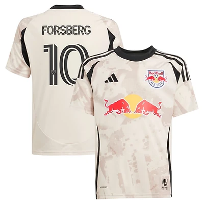 adidas Emil Forsberg New York Red Bulls 2025 Stone Kit Replica Player Jersey