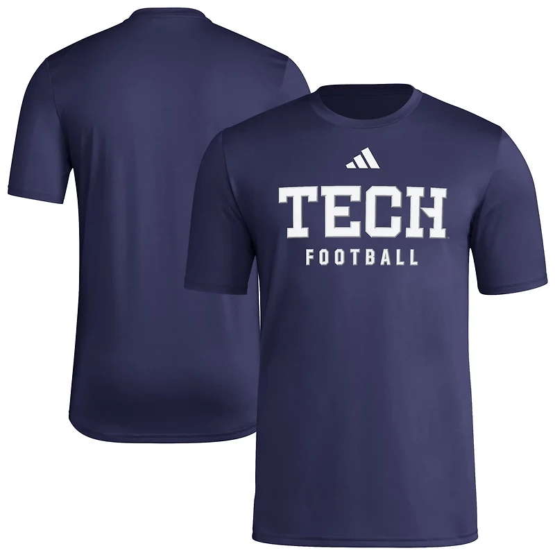 adidas Georgia Tech Yellow Jackets Locker Practice Football Pre-Game T-Shirt