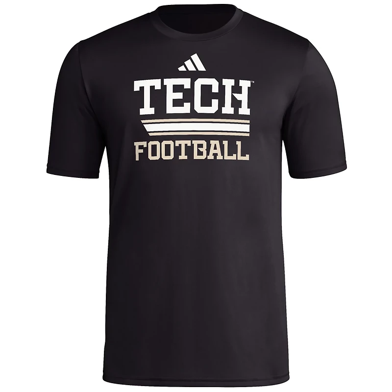 adidas Georgia Tech Yellow Jackets Sideline Strategy Glow Pregame T-Shirt