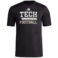 adidas Georgia Tech Yellow Jackets Sideline Strategy Glow Pregame T-Shirt