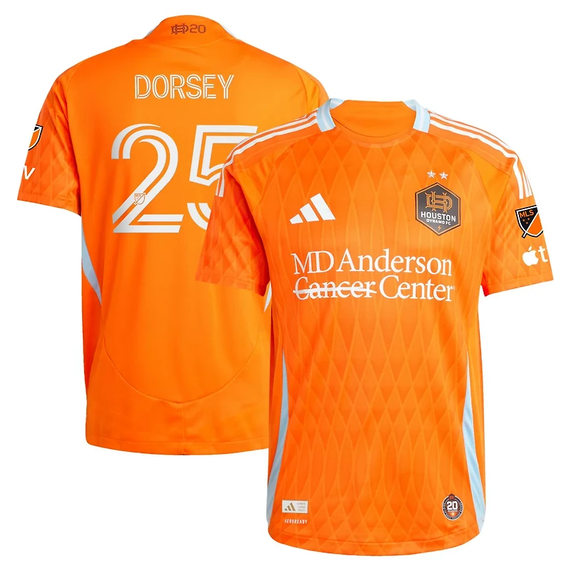 adidas Griffin Dorsey Houston Dynamo FC 2025 Season 20 Authentic Player Jersey