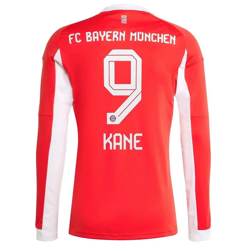 adidas Harry Kane Bayern Munich 2025 26 Home Replica Long Sleeve Jersey
