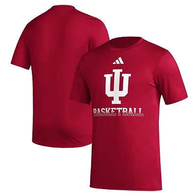 adidas Indiana Hoosiers Fadeaway Basketball Pregame AEROREADY T-Shirt