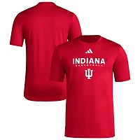 adidas Indiana Hoosiers Locker On-Court In The Fade Pregame AEROREADY T-Shirt
