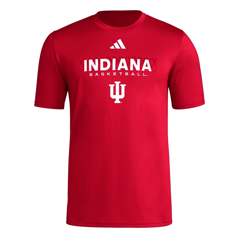adidas Indiana Hoosiers Locker On-Court In The Fade Pregame AEROREADY T-Shirt