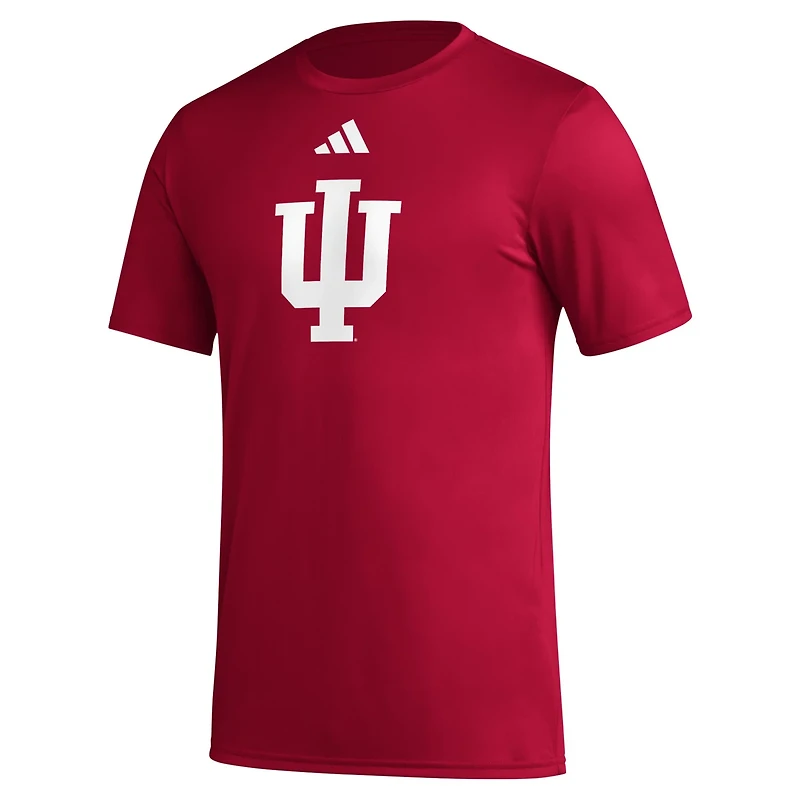 adidas Indiana Hoosiers Primary Locker Logo Pre-Game AEROREADY T-Shirt