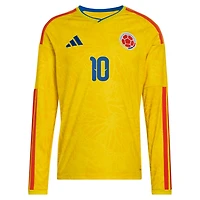 adidas James Rodriguez Colombia National Team 2026 Home Replica Long Sleeve Jersey