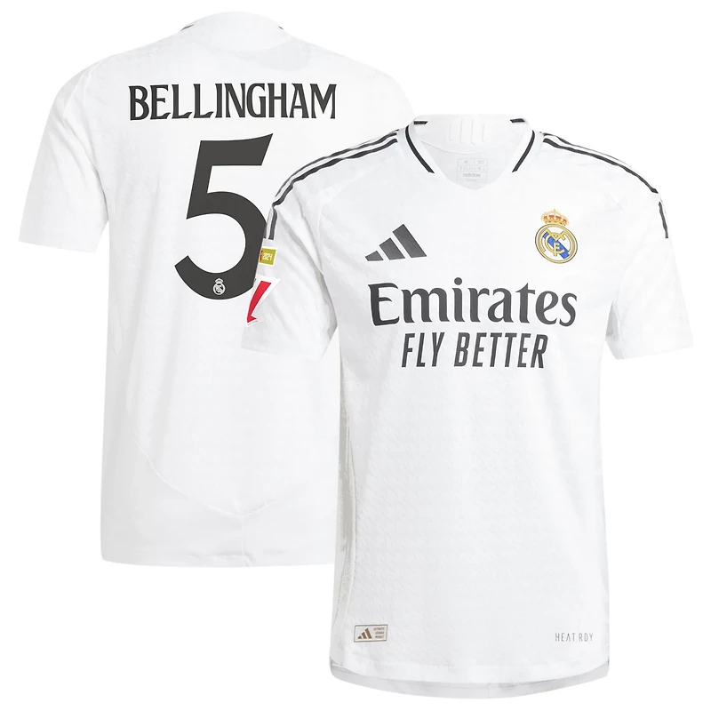 adidas Jude Bellingham Real Madrid 2024 25 Home Authentic Player Jersey