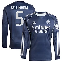 adidas Jude Bellingham Real Madrid 2025 26 Away Long Sleeve Replica Jersey