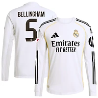 adidas Jude Bellingham Real Madrid 2025 26 Home Authentic Long Sleeve Jersey