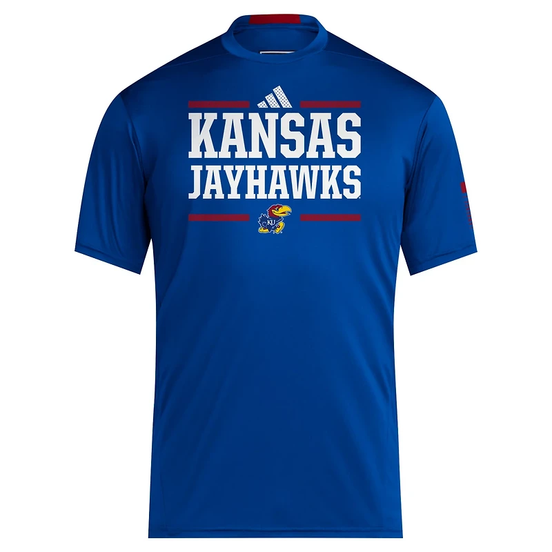 adidas Kansas Jayhawks 2024 Sideline AEROREADY T-Shirt