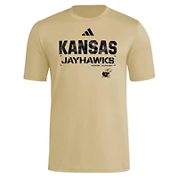 adidas Kansas Jayhawks 2025 Military Appreciation Pre-Game AEROREADY T-Shirt