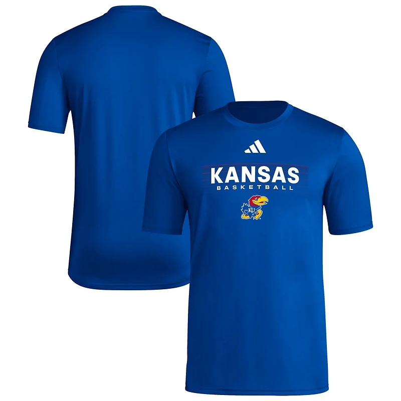 adidas Kansas Jayhawks Locker On-Court The Fade Pregame AEROREADY T-Shirt